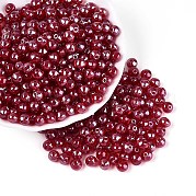 Непрозрачные цветные стеклянные бусины SEED-N007-34E