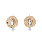 Латунные серьги-гвоздики из циркония KK-G432-22G