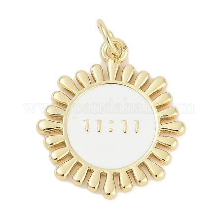 Солнце с подвесками из латунной эмали 11:11 KK-G522-38G-02-1