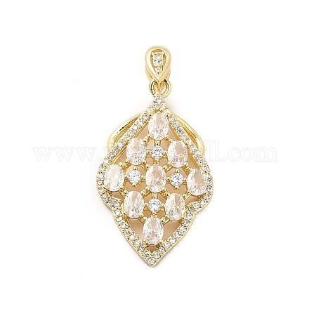 Латунные микропаве прозрачные подвески с фианитом KK-I695-018B-1