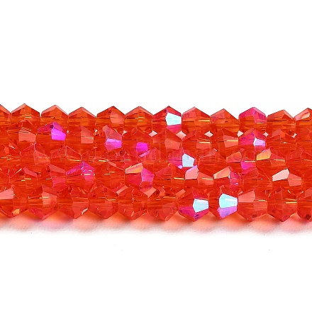 Прозрачные стеклянные бусины гальваническим пряди GLAA-F029-2mm-D14-1