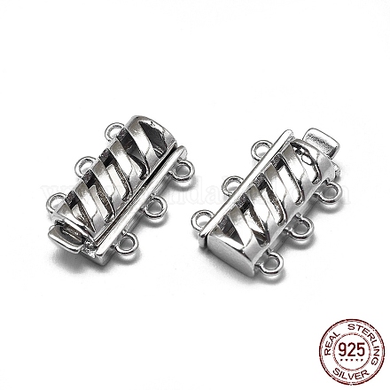 925 серебряная застежка с родиевым покрытием X-STER-L057-017P-1