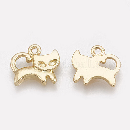 Латунные подвески на котенка KK-S348-012-1