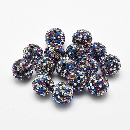 Ручной полимерной глины шариков Rhinestone RB-L030-18D-12mm-1