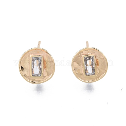 Латунные серьги-гвоздики из циркония KK-G432-22G-1