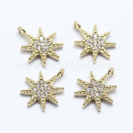 Латунные микро проложить кубического циркония подвески KK-F729-29G-NF-1