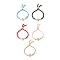 Clear Cubic Zirconia Link Slider Bracelets, Roman Numerals Pattern Jewelry for Women, Mixed Color, Inner Diameter: 5/8~2-1/2 inch(1.5~6.4cm)