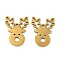 201 Stainless Steel Pendants, Deer Charm, Golden, 15x11.5x0.8mm, Hole: 1.2mm