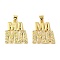 Brass Micro Pave Cubic Zirconia Pendants, Mother Themes, Long-Lasting Plated, Cadmium Free & Lead Free, Rack Plating, Real 18K Gold Plated, Word, 21x19x2mm, Hole: 3.8x3.3mm