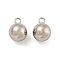 Non-Tarnish 201 Stainless Steel Charms, Round Charm, Stainless Steel Color, 11x8x8mm, Hole: 1.8mm