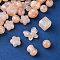 Opaque Acrylic Beads, Glitter Beads, Mixed Shapes, Light Salmon, 10.5~17x11~20x5.5~13.5mm, Hole: 1.6~3mm