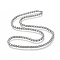 Non-Tarnish 304 Stainless Steel Box Chain Necklaces, with Lobster Claw Clasps, Stainless Steel Color, 22.04 inch(56cm), 4.8mm
