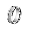 201 Stainless Steel Finger Ring for Men, Stainless Steel Color, US Size 7 1/4(17.5mm)