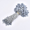 Polyester Cord with Seal Tag, Plastic Hang Tag Fasteners, Light Grey, 185~195x1mm, about 850pcs/bag