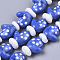 Handmade Lampwork Beads Strands, Christmas Gloves, for Christmas, Royal Blue, 19~20x15x9~10mm, Hole: 1.8mm, about 25pcs/Strand, 18.90''(48cm)