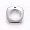Tarnish Resistant 304 Stainless Steel Charms, Square, Stainless Steel Color, 13.5x13.5x2mm, Hole: 1.5mm