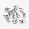 Tibetan Style Alloy Beads, Bird, Lead Free & Cadmium Free, Antique Silver, 7x14x4.5mm, Hole: 1mm