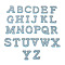 Alphabet Resin Rhinestone Patches, Iron/Sew on Appliques, Costume Accessories, for Clothes, Bag Pants, Sky Blue, 43.5~50x20~51x3mm
