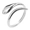 Vintage Stainless Steel Snake Couple Ring, Open Cuff Rings for Men and Women, Stainless Steel Color
