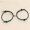 Alloy Heart-shaped Magnetic Braided Rope Bracelets for Couple Girlfriends, Light Sea Green, 5-1/2~10-1/4 inch(14~26cm)