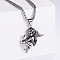 Vintage Fashion Men's Angel 304 Stainless Steel Pendant Necklaces, Stainless Steel Color