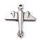 Non-Tarnish 304 Stainless Steel Pendants, Plane, Stainless Steel Color, 26.5x22x3mm, Hole: 1.6mm
