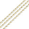 Ion Plating(IP) 304 Stainless Steel Dapped Chains, with Enamel with Spool, Soldered, White, 8.5x4x1.5mm