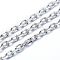 Brass Cable Chains, Diamond Cut Chains, Unwelded, Faceted, Oval, Lead Free & Cadmium Free & Nickel Free, Real Platinum Plated, 8.5x6x2mm