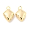 Brass Pendants, Cadmium Free & Nickel Free & Lead Free, Real 18K Gold Plated, 25.5x16.5x8mm, Hole: 4mm