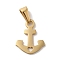 PVD Vacuum Plating 304 Stainless Steel Pendants, Laser Cut, Anchor Charm, Golden, 18x14.5x1mm, Hole: 3x7mm