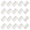 20Pcs Alloy Bikini Clips, Bra Clasp Replacement Part, Lingerie Front Closure, Platinum, 23.5x14x3.8mm, Hole: 19.5x1.9mm