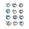 K5 Glass Rhinestone, Imitation Czech Rhinestone, Faceted, Heart, Mixed Color, 6x6x3mm