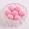 Handmade Woolen Macrame Wooden Pom Pom Ball Beads, for Baby Teether Jewelry Beads DIY Necklace Bracelet, Hot Pink, 16mm