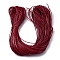 PU Leather Thread Cord, Flat, for DIY Jewelry Making, Dark Red, 2x1mm, about 109.36 Yards(100m)/Bundle