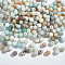 Natural Frosted Flower Amazonite Round Beads, 4mm, Hole: 1mm, 96pcs/strand, 15.5 inch, about 3 strands/box