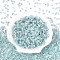 Transparent Inside Colours Glass Seed Beads, Triangle, Pale Turquoise, 3.4x3.4~3.8x3.4~3.8mm, Hole: 1mm, about 7500pcs/pound