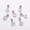 Alloy European Dangle Charms, Large Hole Pendants, Chakras, Platinum, 25.5~29mm, Pendant: 14~18.5x13~16x1mm, Hole: 4mm