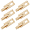 6Pcs Brass Fold Over Clasps, Golden, 17.5mm