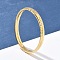 304 Stainless Steel Bangles for Women, Wheat Pattern, Ion Plating(IP), with Clasps, Real 14K Gold Plated, Inner Diameter: 2x2-3/8 inch(5x5.95cm)