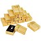 Cardboard Necklace Boxes, with Ribbon Bowknot and Sponge Inside, Rectangle, Gold, 7x5x2.5cm