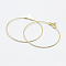 Brass Pendants, Long-Lasting Plated, Nickel Free, Open Circle/Ring, Real 18K Gold Plated, 20 Gauge, 39~42x36~38x0.8mm, Hole: 1mm