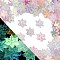 Luminous & Electroplate Resin Decoden Cabochons, Snowflake, Glow in the Dark, Pink, 11x11x2mm