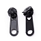 Plastic Zipper Slider, Garment Accessories, Oval, Black, 3.6x1.1x1.1cm