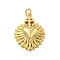 Brass Micro Pave Cubic Zirconia Pendants, Cadmium Free & Lead Free, with Jump Ring, Heart Charms, Real 18K Gold Plated, 23.5x18.5x4mm, Hole: 3.2mm