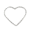 Non-Tarnish 304 Stainless Steel Linking Rings, Textured, Heart, Stainless Steel Color, 24x26x1mm, Inner Diameter: 21x24mm