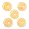 Natural Topaz Jade Pendants, Donut/Pi Disc Charms, 40x7mm, Hole: 8mm