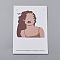 Cardboard Jewelry Display Cards, for Hanging Earring & Necklace Display, Rectangle, Women Pattern, Saddle Brown, 9x6x0.05cm, Hole: 0.2cm