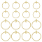 40Pcs 2 Style Alloy Connector Charms, 2-Loop Link Pendants, Round Ring, Golden, 23~28x20~25x1.5mm, Hole: 1.2~1.5mm, 20pcs/style
