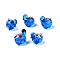 Handmade Lampwork Beads Strands, Tortoise with Flower, Dodger Blue, 15~18x15~18x11~12.5mm, Hole: 1.2~1.8mm, about 30~35pcs/strand, 15.35~17.52 inch(39~44.5cm)