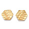 Ion Plating(IP) 304 Stainless Steel Pendants, Hexagon Charm, Real 18K Gold Plated, 17x19x2mm, Hole: 1.2mm